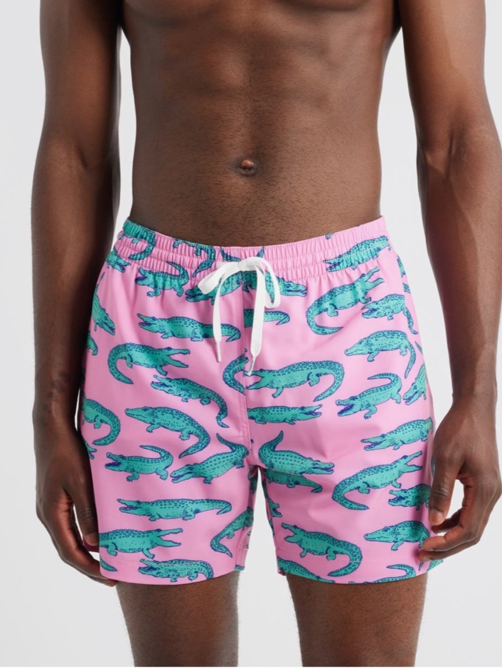 Chubbies The Glades Lined 5.5-Inch Swim Trunks pink green alligator shorts